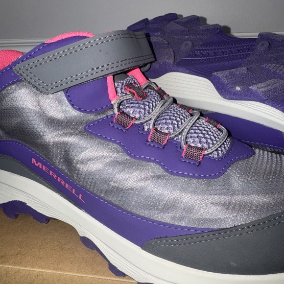 Merrell Moab Spd Girls Sz 6 Hike Pink Purple Float Pro Waterproof Trail EUC Box - Picture 3 of 15